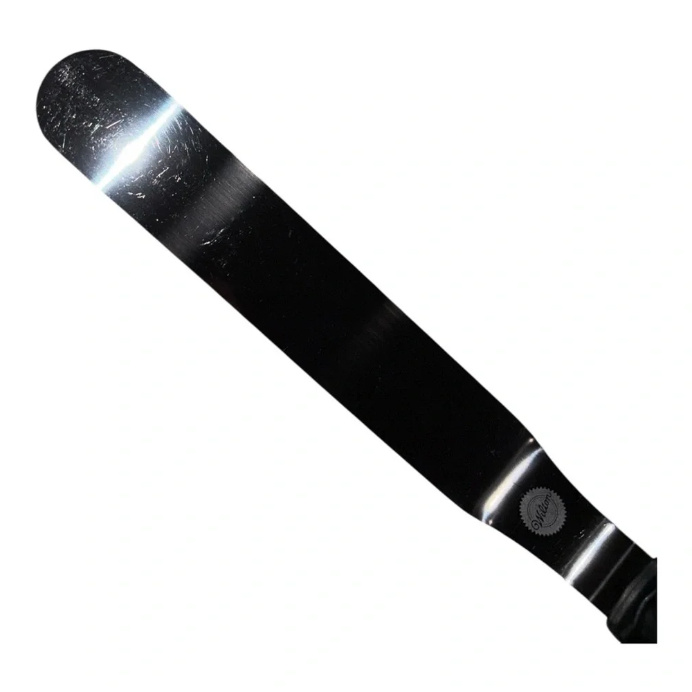 Wilton 13 Inch Offset Spatula Cake Icing Spreader Black Handle Stainless Steel